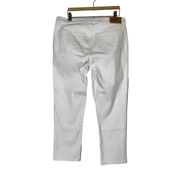 Ralph Lauren White Cropped Jeans Straight 10 - Picture 4 of 14